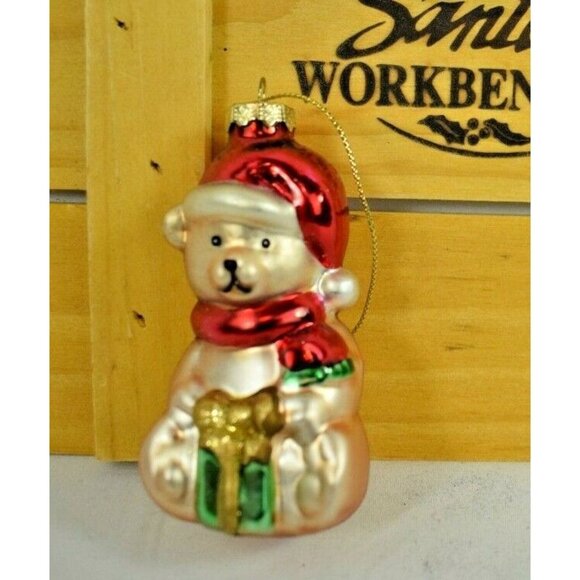 Santa's Workbench Holiday Christmas Ornament 6 Piece Set with Wooden Box - Picture 6 of 9
